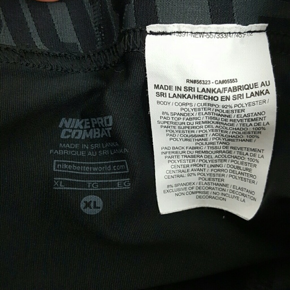 Nike boys hyperstrong heist slider Pro Combat short black size XL - Picture 4 of 5